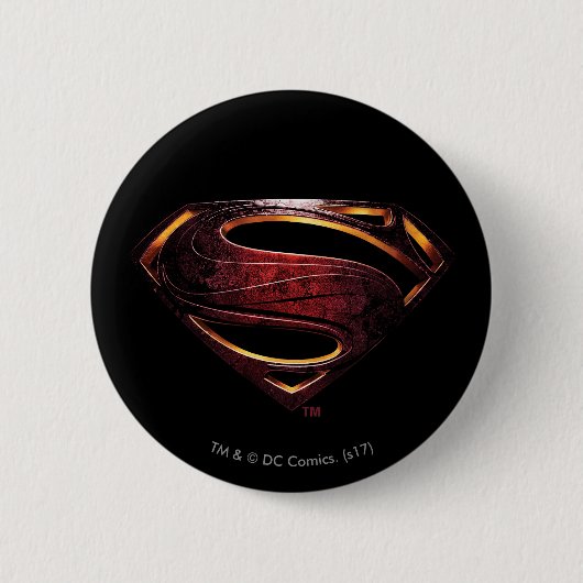 Badge Rond 5 Cm Ligue de la justice| Symbole de superman métalliqu (Devant)