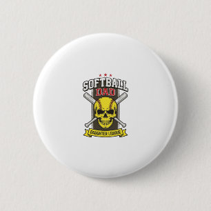 Badge Rond 5 Cm Ligue de softball père fille design vectoriel vint
