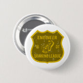 Badge Rond 5 Cm Ligue potable d'ingénieur (Devant & derrière)