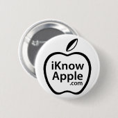 Badge Rond 5 Cm l'iKnow Apple se boutonnent (Devant & derrière)