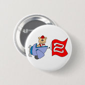 Badge Rond 5 Cm Lil Pilot Bear 2e anniversaire (Devant & derrière)