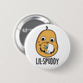Badge Rond 5 Cm Lil Spuddy Funny Potato Pun (Devant & derrière)