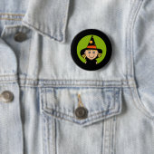 Badge Rond 5 Cm Lil' Witch (En situation)
