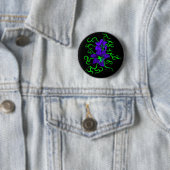Badge Rond 5 Cm lila Lilie Blume (En situation)
