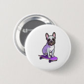 Badge Rond 5 Cm Lilac (Devant & derrière)