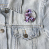 Badge Rond 5 Cm Lilac fleurit (En situation)