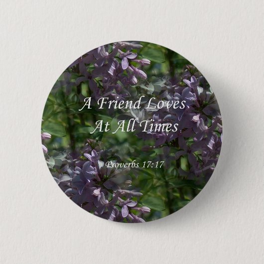 Badge Rond 5 Cm lilas du ~ proverbs17-17 (Devant)