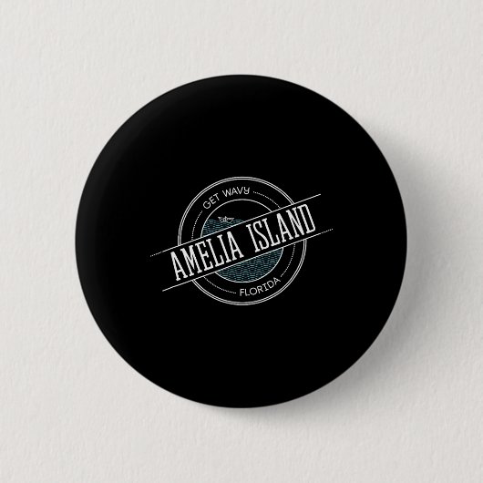 Badge Rond 5 Cm l'île Amelia (Devant)