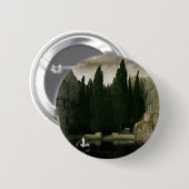 Badge Rond 5 Cm L'île des morts par Arnold Bocklin, Symbolisme Art (Devant & derrière)