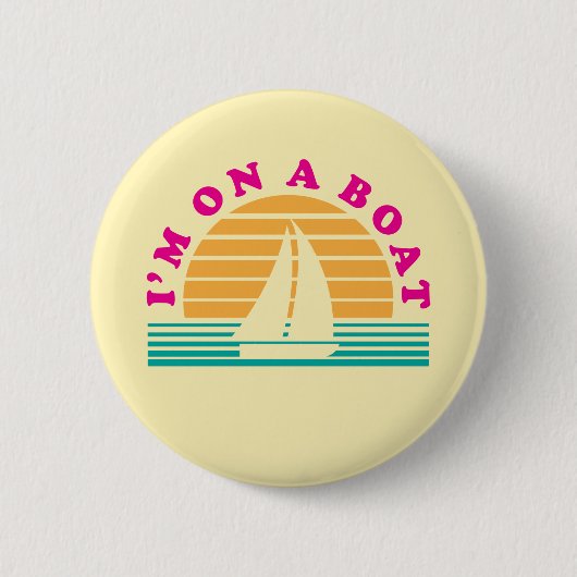 Badge Rond 5 Cm L'île isolée sur un bateau (Devant)