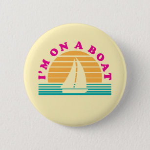 Badge Rond 5 Cm L'île isolée sur un bateau
