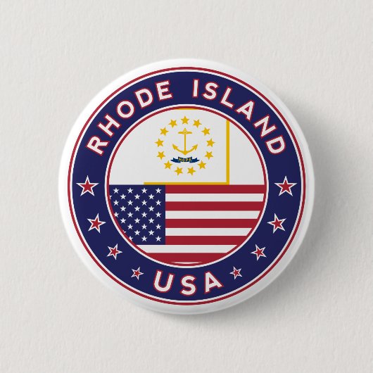 Badge Rond 5 Cm L'île Rhode (Devant)