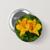 Badge Rond 5 Cm Lilies péruviennes (Devant & derrière)
