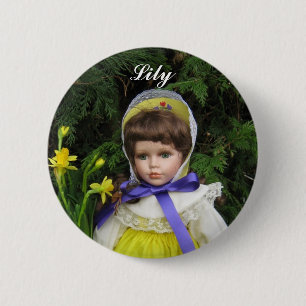 Badge Rond 5 Cm Lily