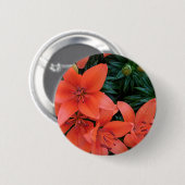 Badge Rond 5 Cm Lily orange (Devant & derrière)