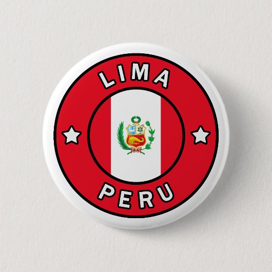 Badge Rond 5 Cm Lima Pérou (Devant)