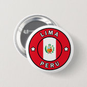 Badge Rond 5 Cm Lima Pérou (Devant & derrière)