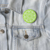 Badge Rond 5 Cm Lime Mandala (En situation)