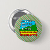 Badge Rond 5 Cm Limite d'ingénierie de l'environnement (Devant & derrière)