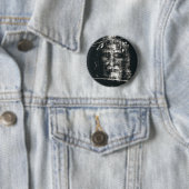 Badge Rond 5 Cm Linceul de Turin, négatif (En situation)