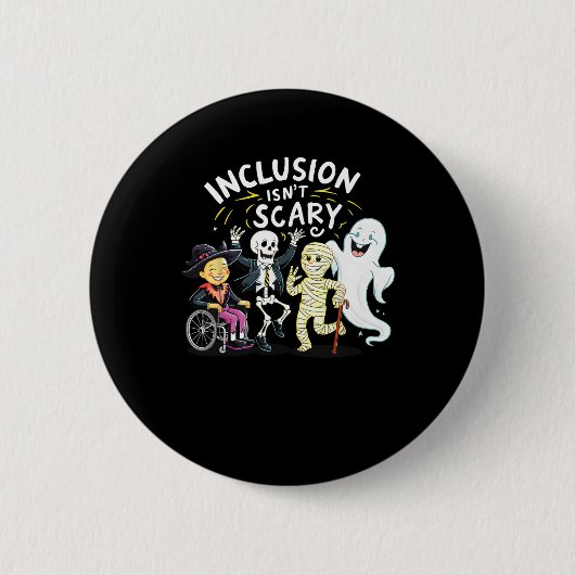 Badge Rond 5 Cm L'inclusion n'est pas effrayant enseignant Squelet (Devant)