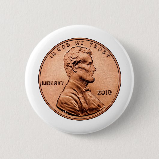 BADGE ROND 5 CM LINCOL PENNY (Devant)