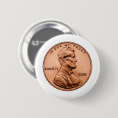 BADGE ROND 5 CM LINCOL PENNY (Devant & derrière)