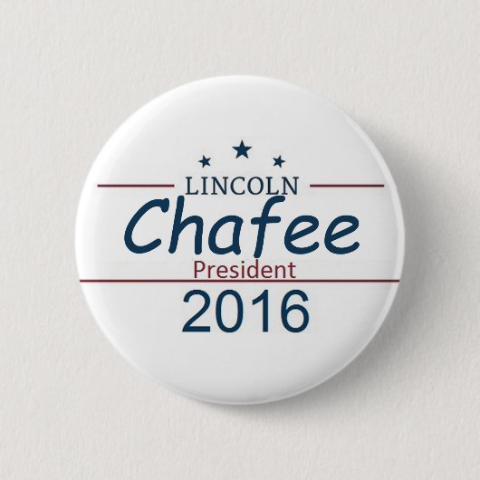 Badge Rond 5 Cm Lincoln CHAFEE 2016 (Devant)