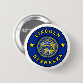 Badge Rond 5 Cm Lincoln Nebraska (Devant & derrière)