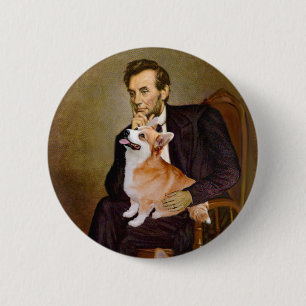 Badge Rond 5 Cm Lincoln - Pembroke Welsh Corgis (deux)