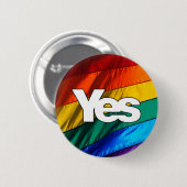 Badge Rond 5 Cm L'indépendance écossaise - d'arc-en-ciel insigne (Devant & derrière)