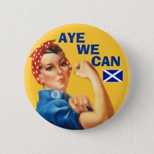 Badge Rond 5 Cm L'indépendance écossaise Rosie oui que nous
