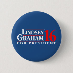 Badge Rond 5 Cm Lindsey Graham pour le président