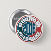Badge Rond 5 Cm Lindsey Graham pour le président en 2016 (Devant & derrière)