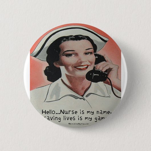 Badge Rond 5 Cm L'infirmière est mon nom (Devant)