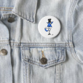 Badge Rond 5 Cm L'insigne de Fox bleu (En situation)