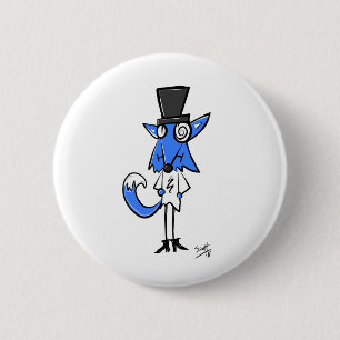 Badge Rond 5 Cm L'insigne de Fox bleu