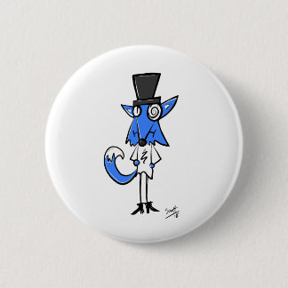 Badge Rond 5 Cm L'insigne de Fox bleu