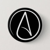 Badge Rond 5 Cm L'insigne de l'athée (Devant)