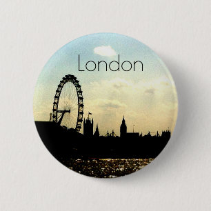 Badge Rond 5 Cm L'insigne d'oeil de Londres
