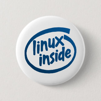 Badge Rond 5 Cm Linux à l'intérieur