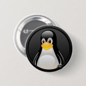 Badge Rond 5 Cm Linux - Bouton Tux head (Devant & derrière)