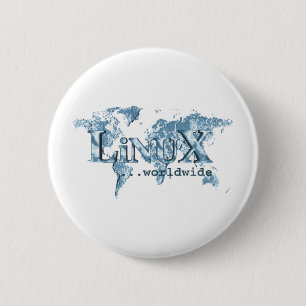 Badge Rond 5 Cm Linux dans le monde entier