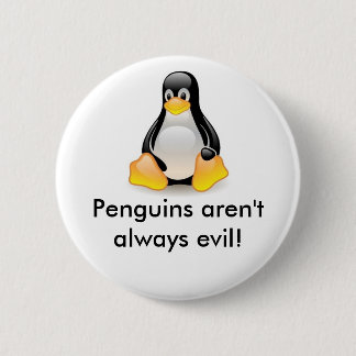 Badge Rond 5 Cm Linux-pingouin-Tux