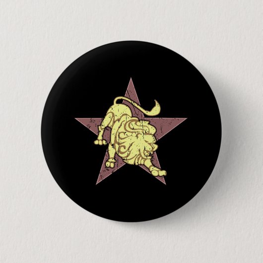 Badge Rond 5 Cm Lion (Devant)