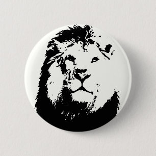 Badge Rond 5 Cm Lion