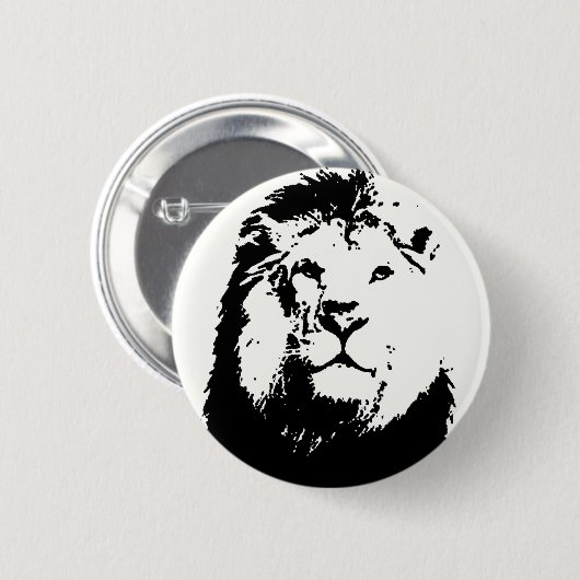 Badge Rond 5 Cm Lion (Devant & derrière)