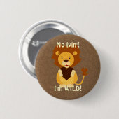 Badge Rond 5 Cm lion (Devant & derrière)