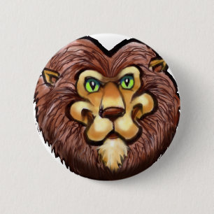 Badge Rond 5 Cm Lion