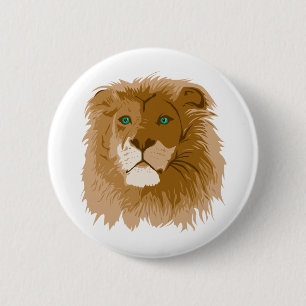 Badge Rond 5 Cm Lion